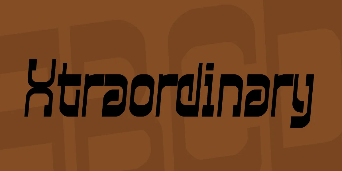 Xtraordinary Font
