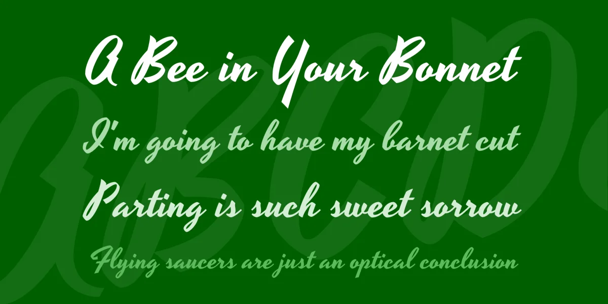 Yesteryear Font preview 2