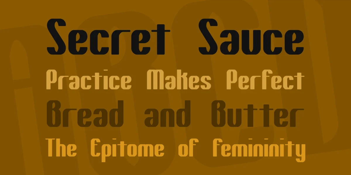 Yielding Font preview 2
