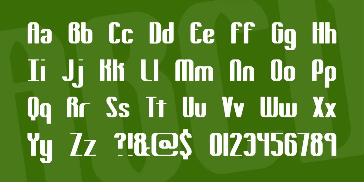 Yielding Font preview 3