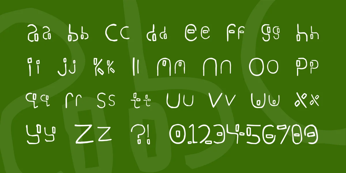 Yikatu Font preview 2