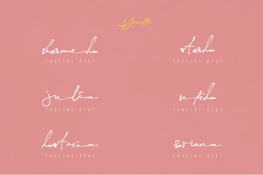 Yonitta Signature Font preview 6