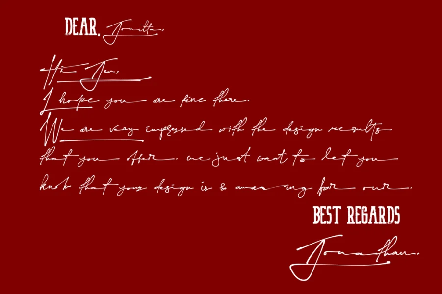 Yonitta Signature Font preview 8