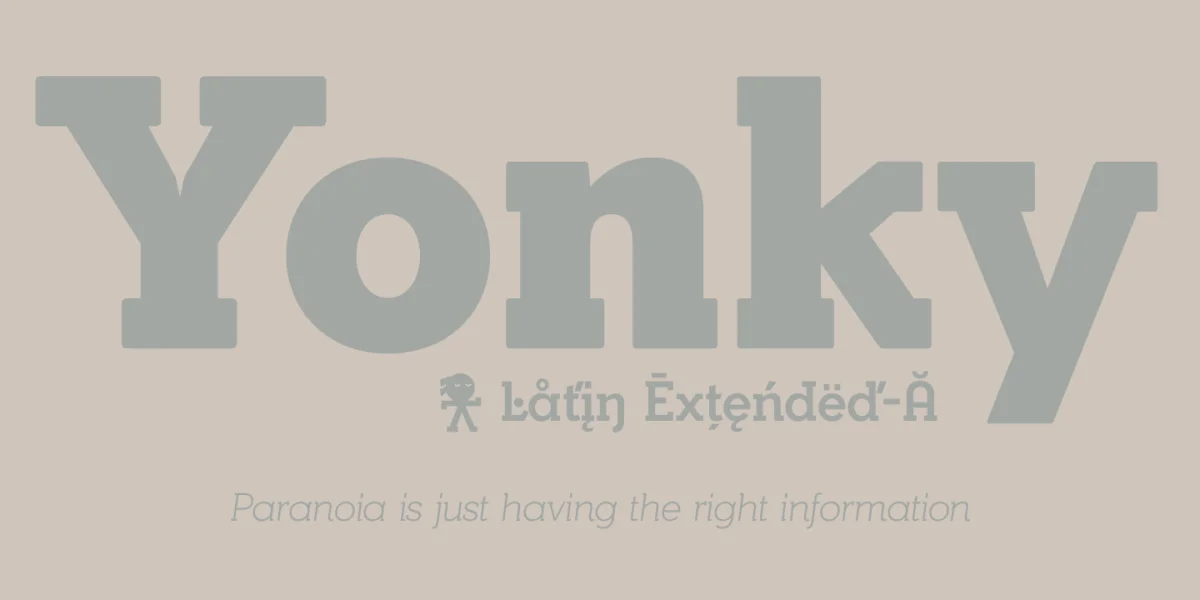 Yonky Font Family preview 6