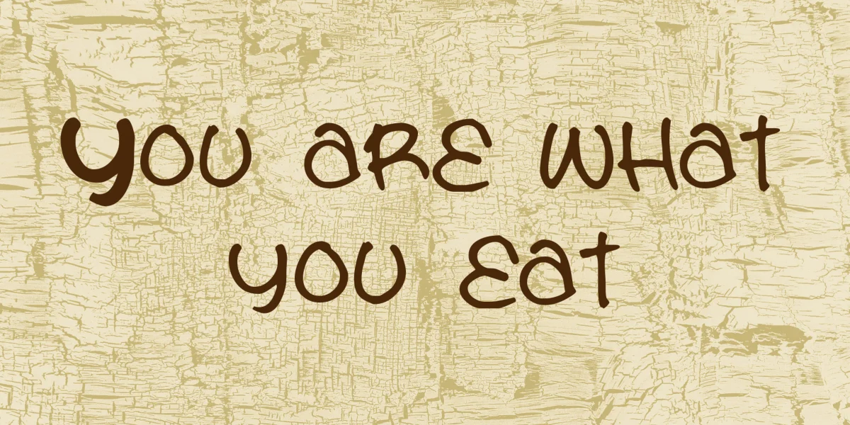 You are what you eat Font