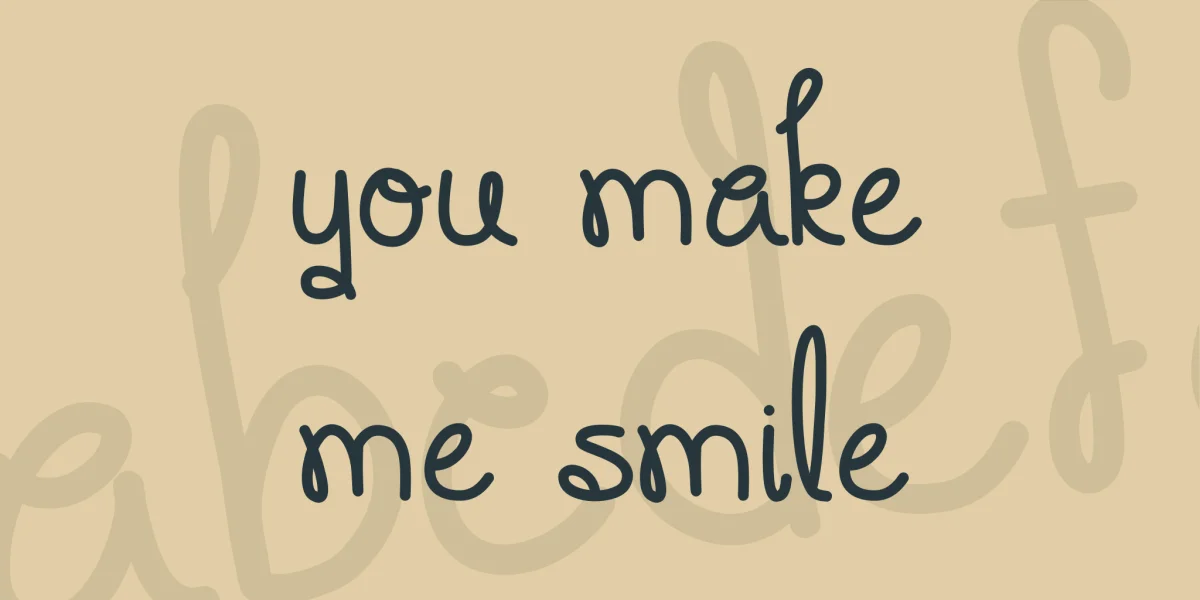 You Make Me Smile Font preview 2