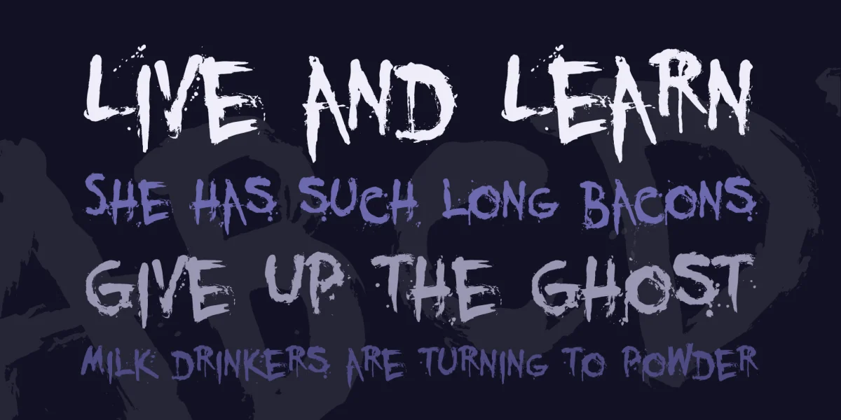 You Murderer BB Font preview 3