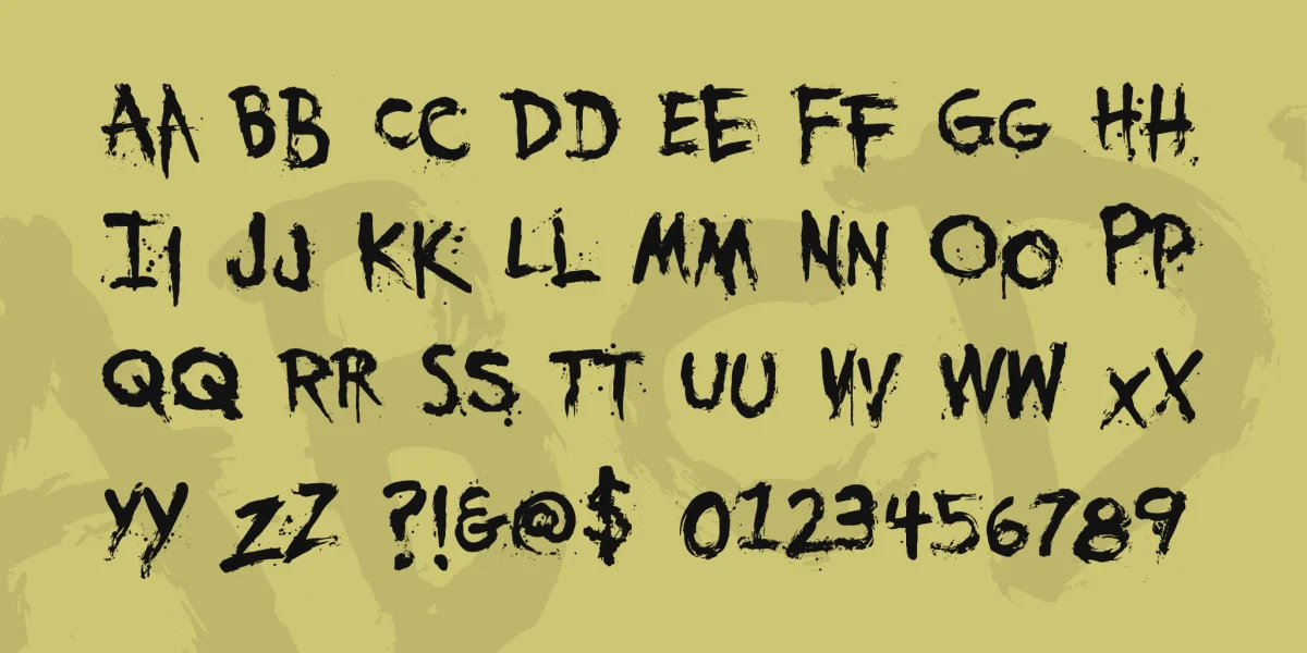 You Murderer BB Font preview 4