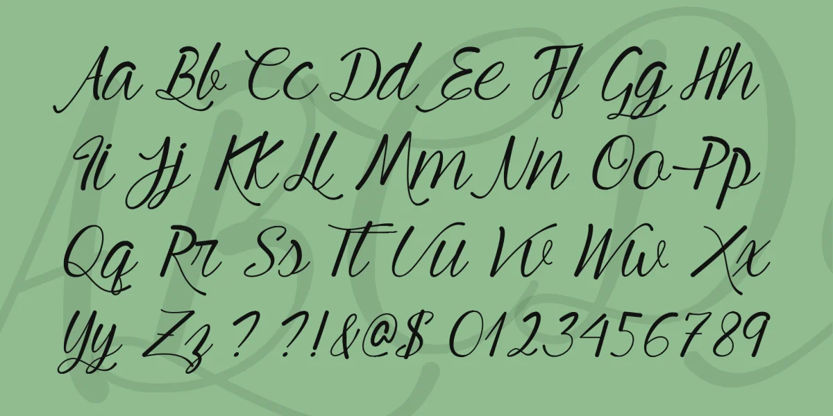 Young and Beautiful Font preview 3
