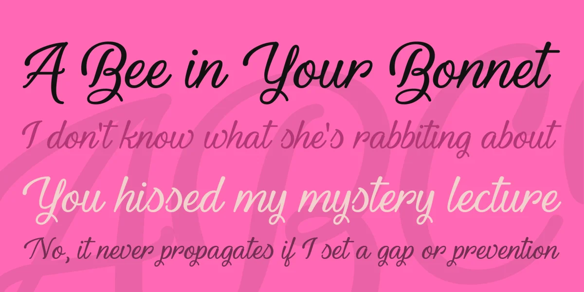 Youth and Beauty Font preview 2
