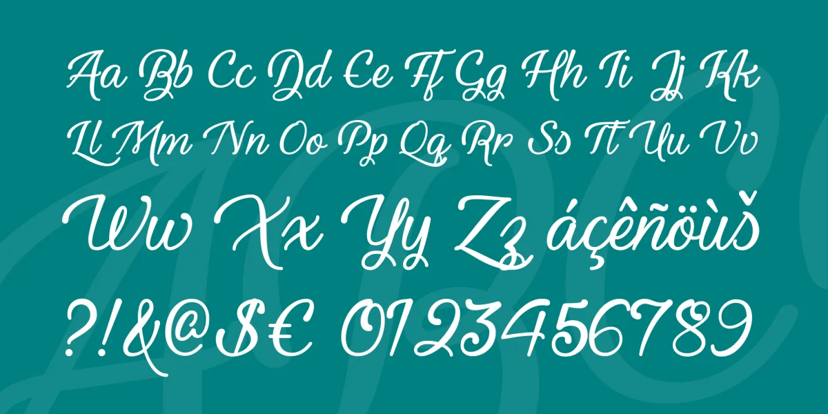 Youth and Beauty Font preview 3