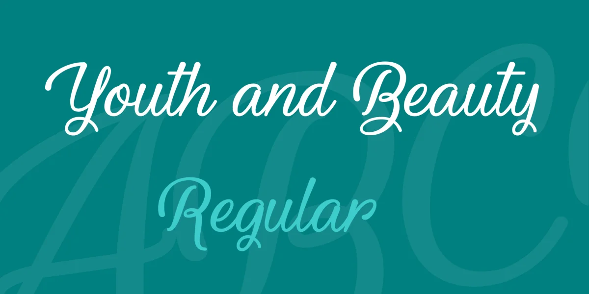 Youth and Beauty Font preview 5