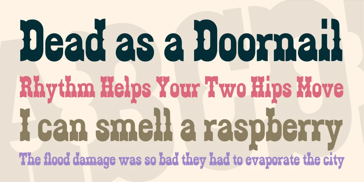 Zabars Font preview 2