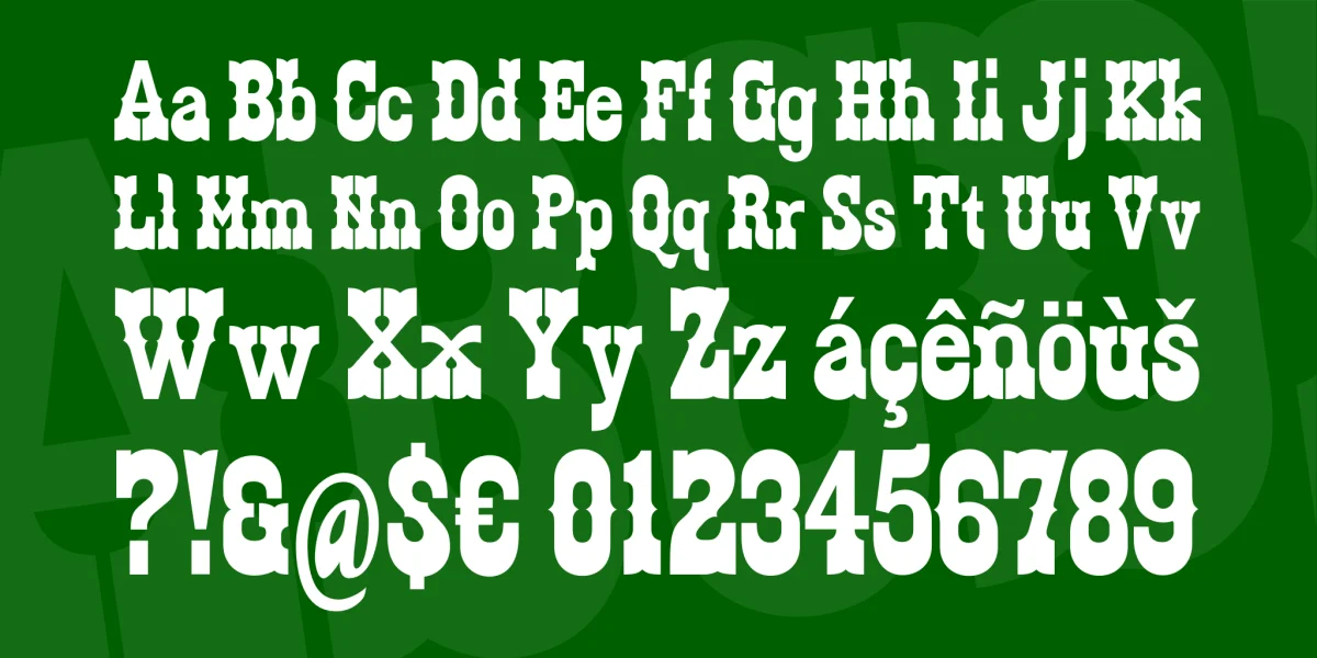 Zabars Font preview 3
