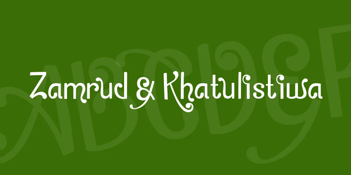 Zamrud & Khatulistiwa Font preview 2