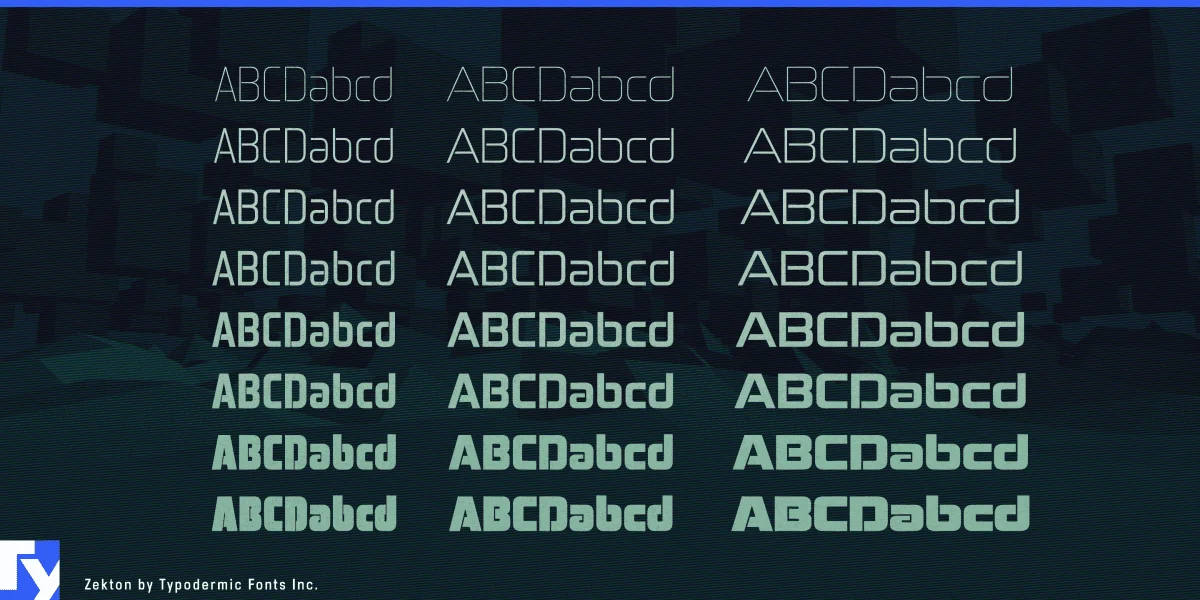 Zekton Font preview 5