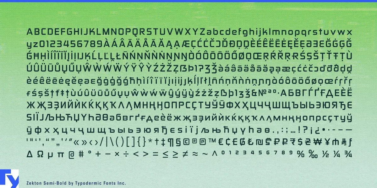 Zekton Font preview 7