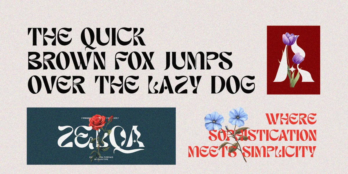 Zelqa Font preview 3