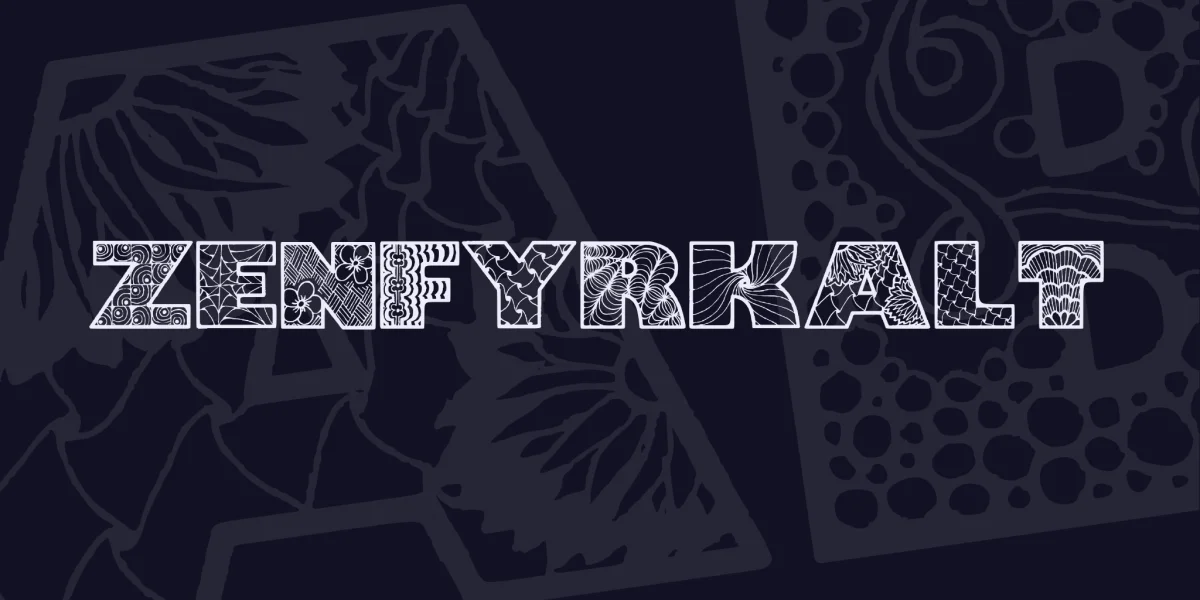 Zenfyrkalt Font preview 2