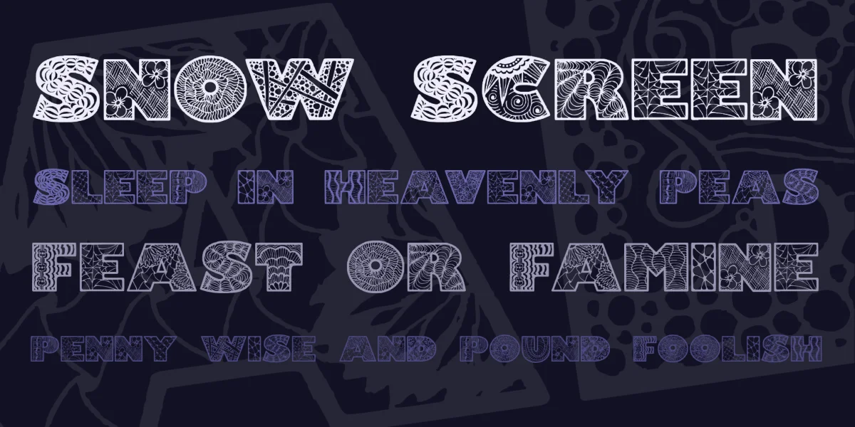 Zenfyrkalt Font preview 3
