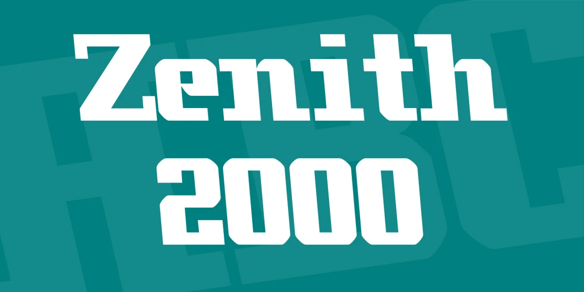 Zenith 2000 Font