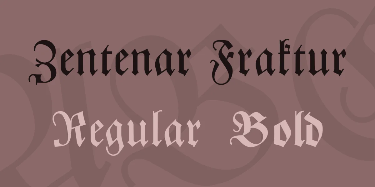 Zentenar Fraktur Font Family