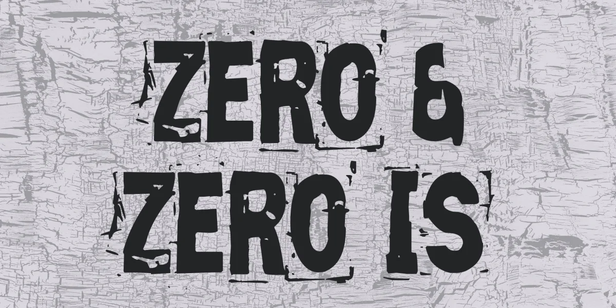 Zero & Zero Is Font