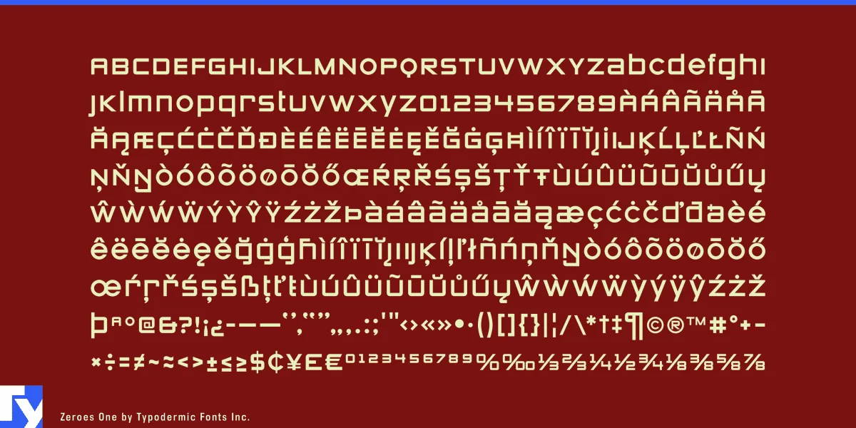 Zeroes Font Family preview 7