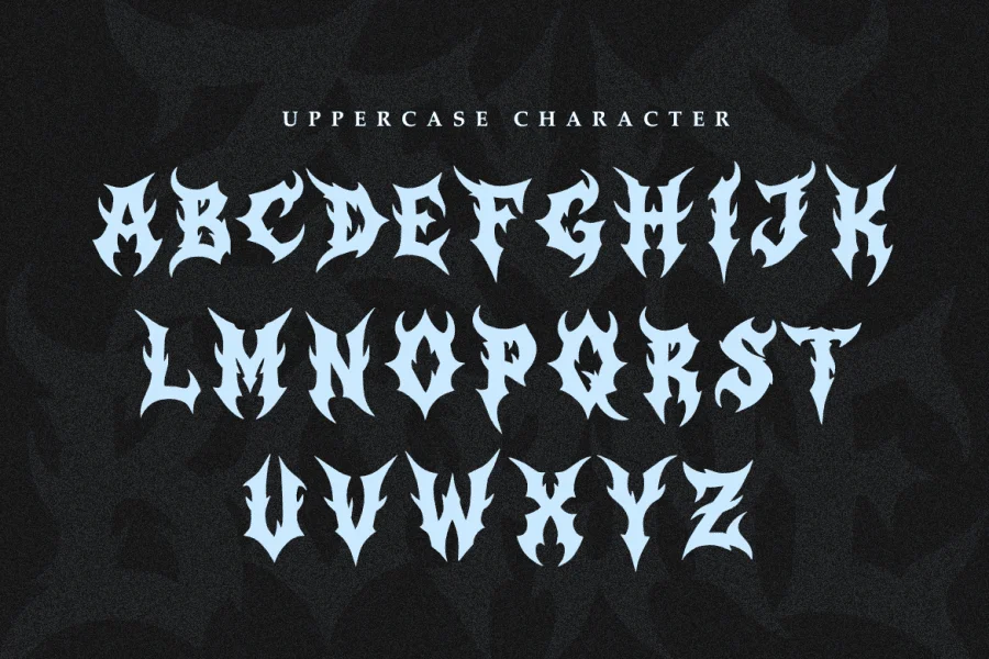 Zeus Borne Font preview 2