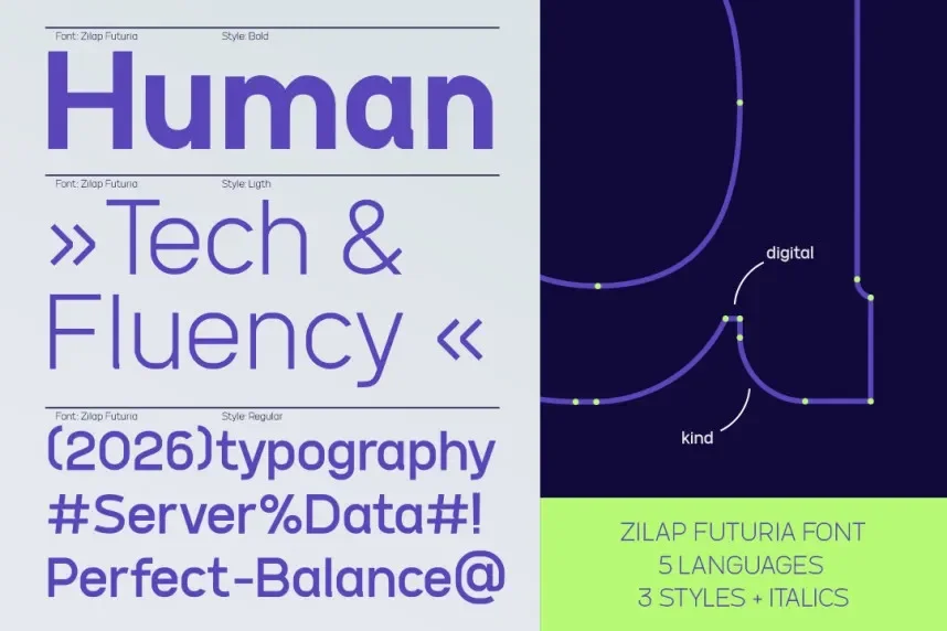 Zilap Futuria Font Family preview 5
