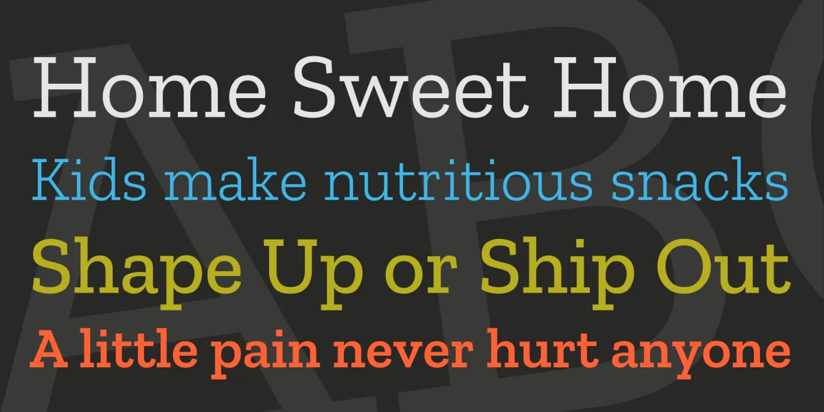 Zilla Slab Font Family preview 2
