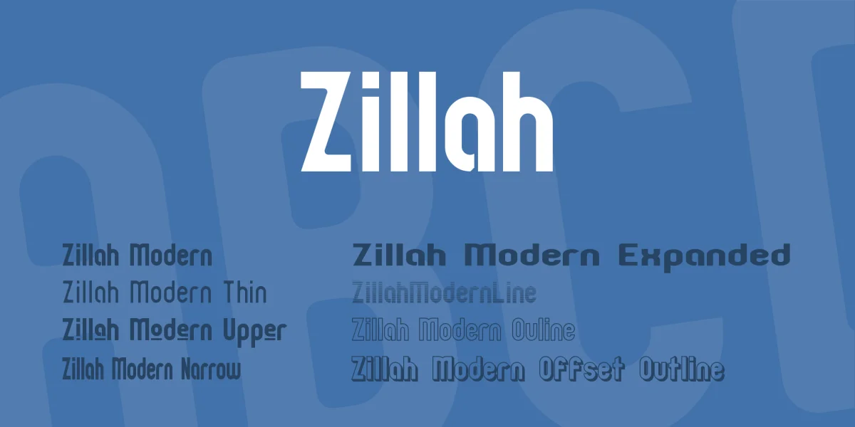 Zillah Font Family