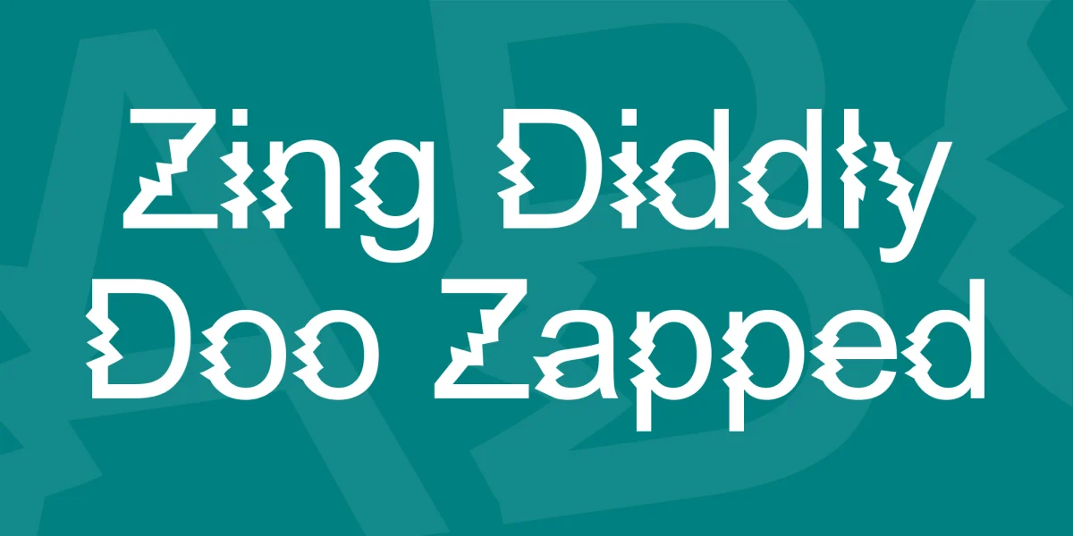 Zing Diddly Doo Zapped Font