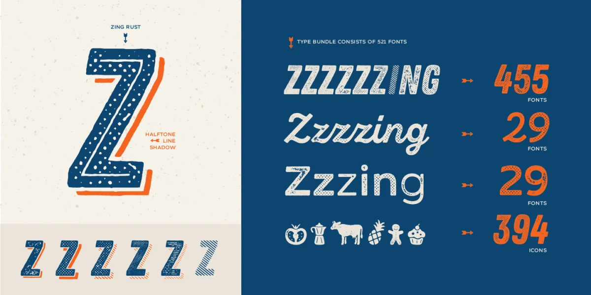Zing Rust Font Family preview 3