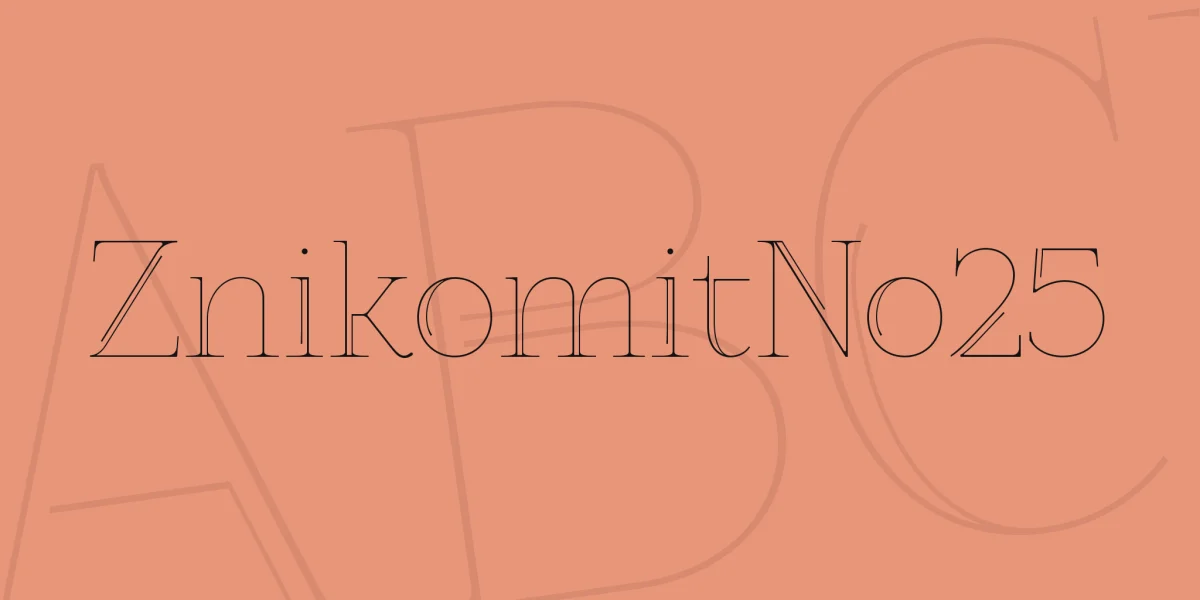 ZnikomitNo25 Font