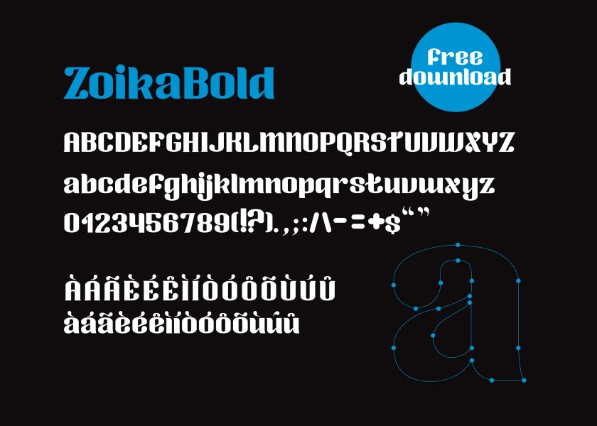 Zoika font Font preview 2