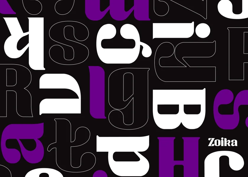 Zoika font Font preview 4