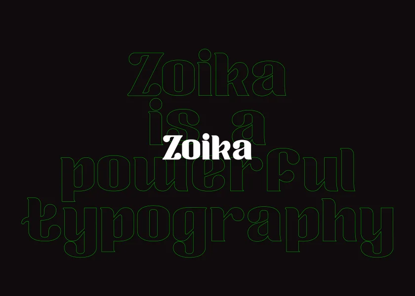 Zoika font Font preview 5