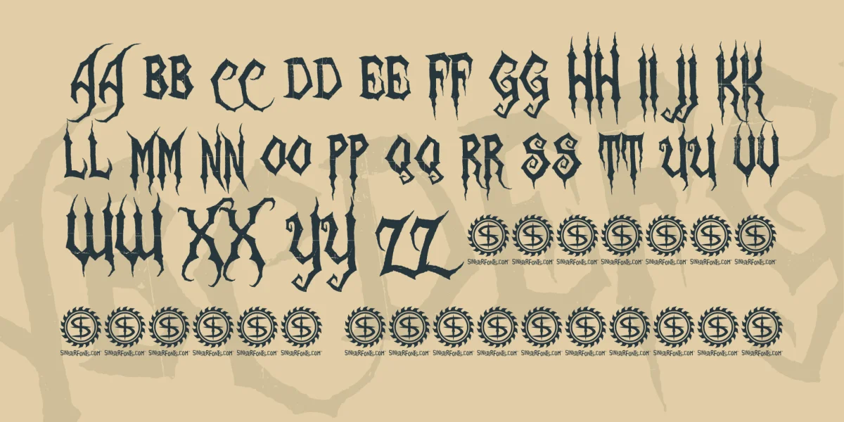 Zombie Holocaust Font preview 2