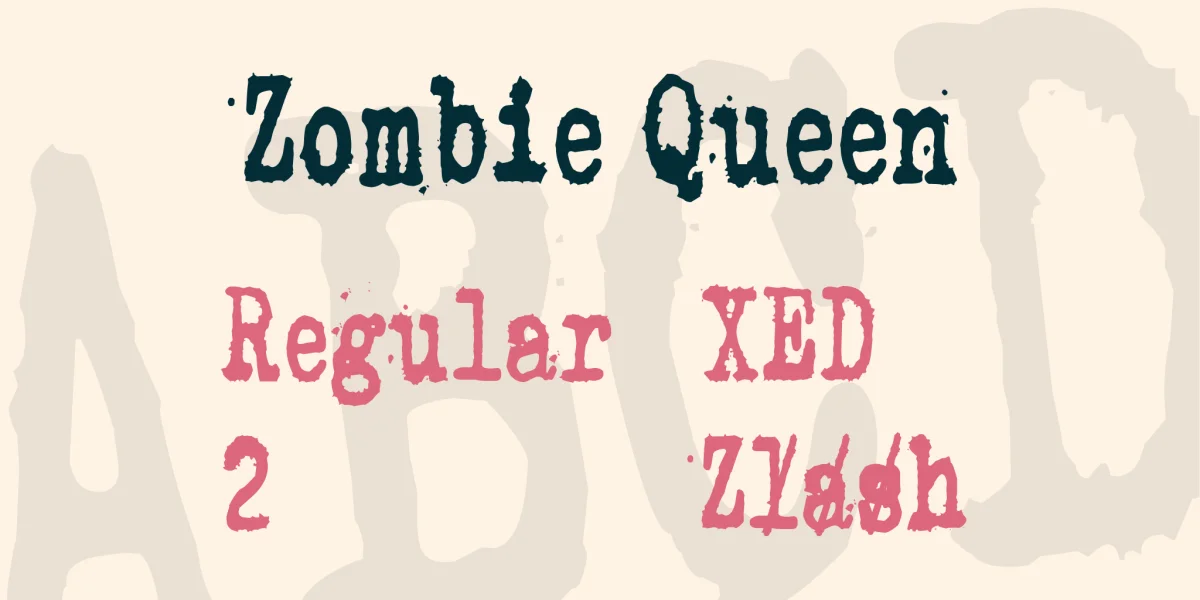 Zombie Queen Font Family preview 6