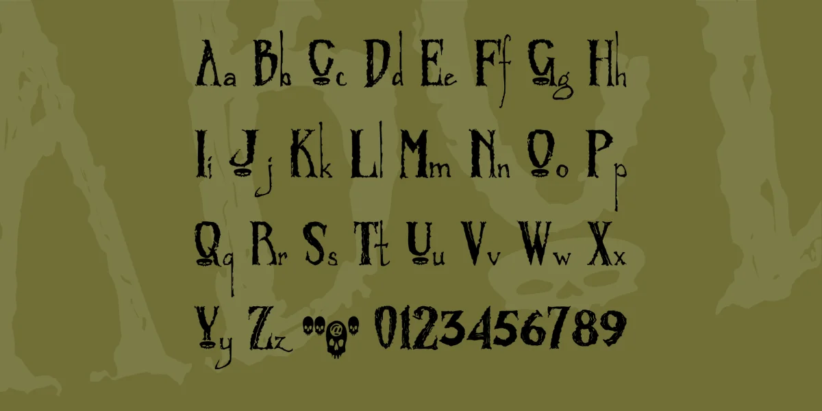 Zombified Font preview 2