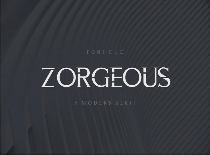 ZORGEOUS Font Family preview 2