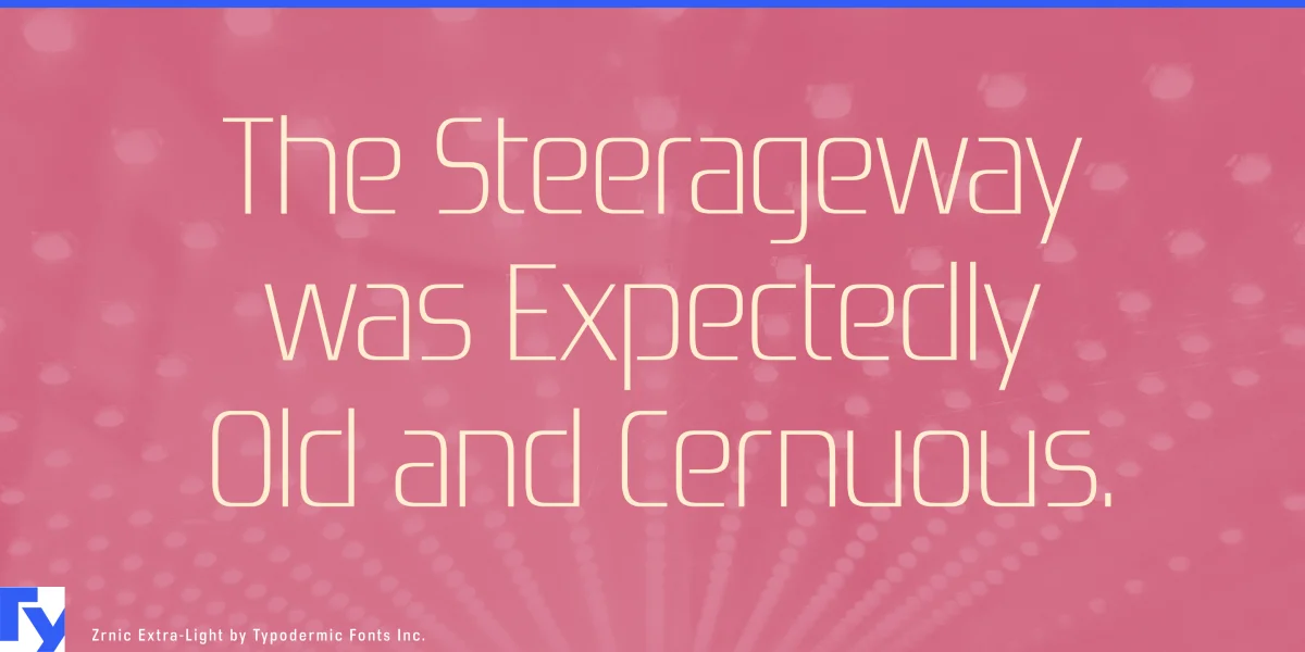 Zrnic Font preview 2