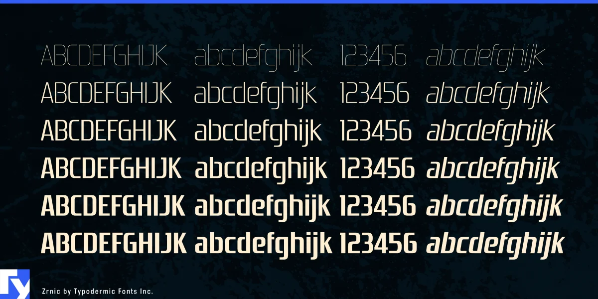 Zrnic Font preview 4