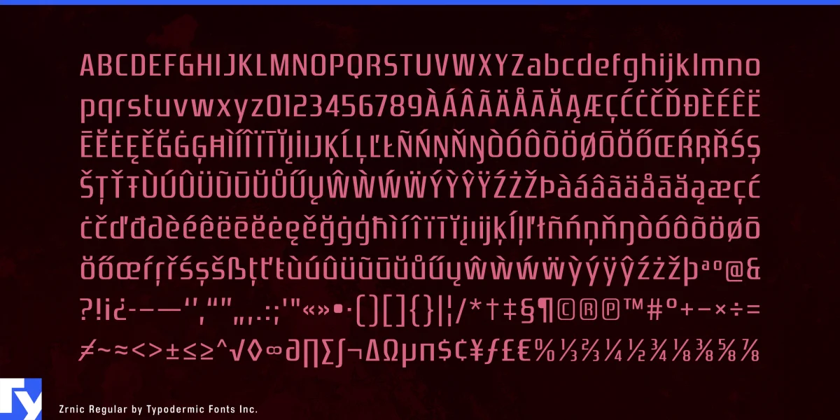 Zrnic Font preview 7