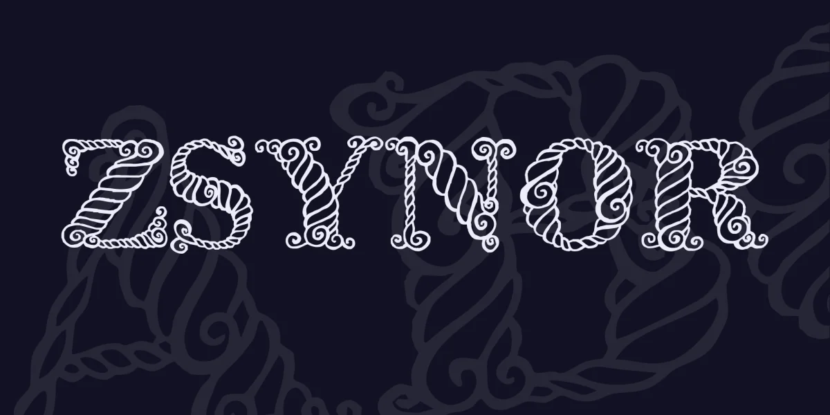 Zsynor Font preview 3