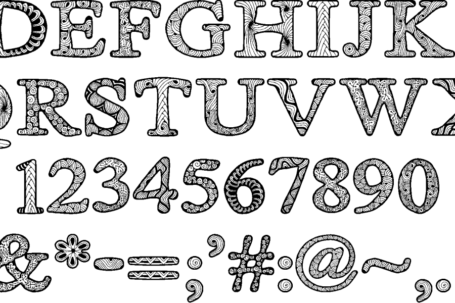 Zsyraph Font preview 6