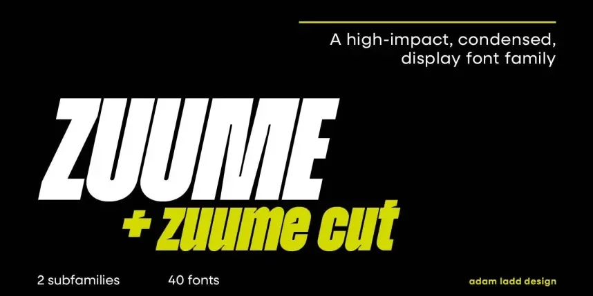 Zuume Font Family preview 2