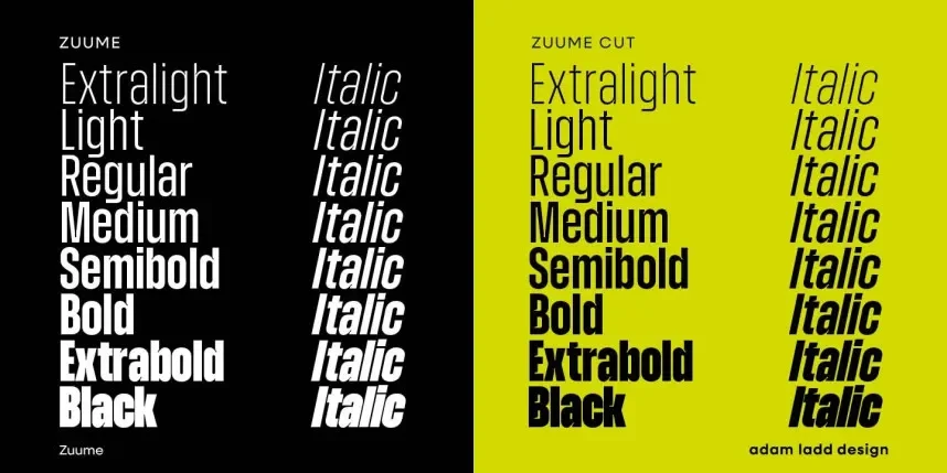 Zuume Font Family preview 5